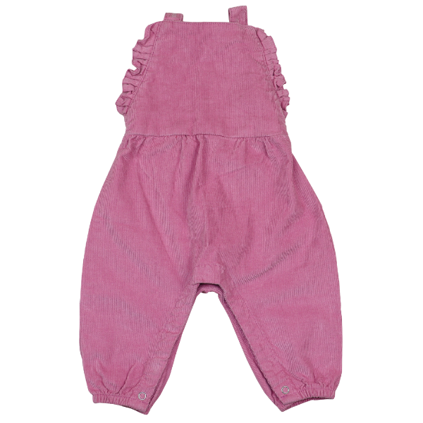 Baby Girl Corduroy Overalls - Pink