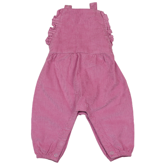 Baby Girl Corduroy Overalls - Pink