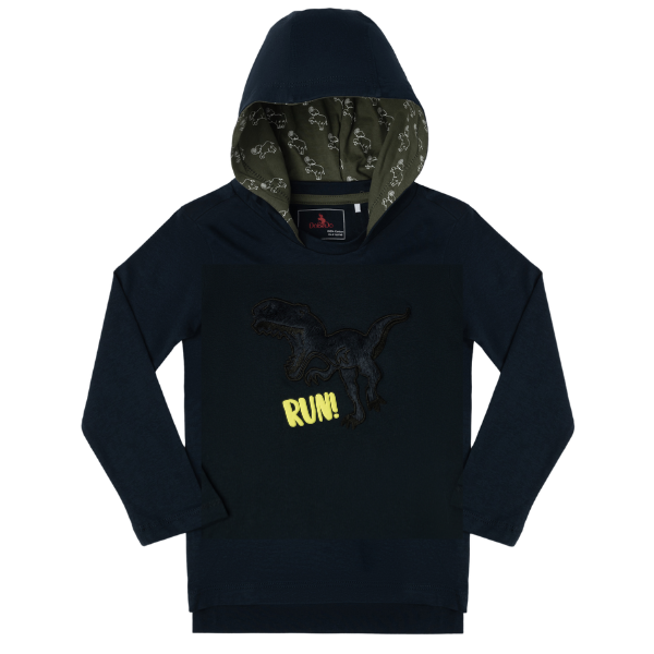 Boys Long Sleeve T-Shirt - Dino Run Navy