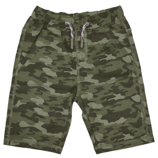 Toddler Boys Shorts French Terry- Green Camo