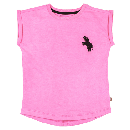 Girls Short Sleeve T-Shirt - Neon Pink