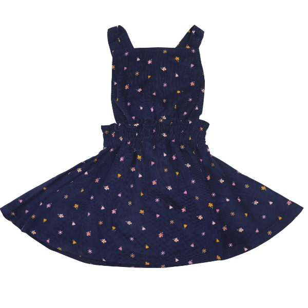 Girls Dress - Corduroy Jumper Navy