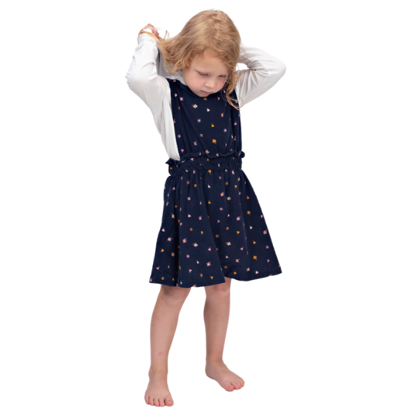 Girls Dress - Corduroy Jumper Navy