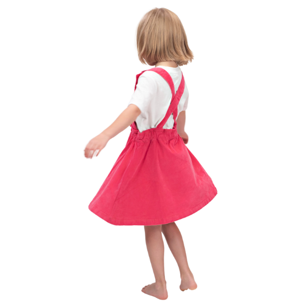 Girls Dress - Corduroy Jumper Pink