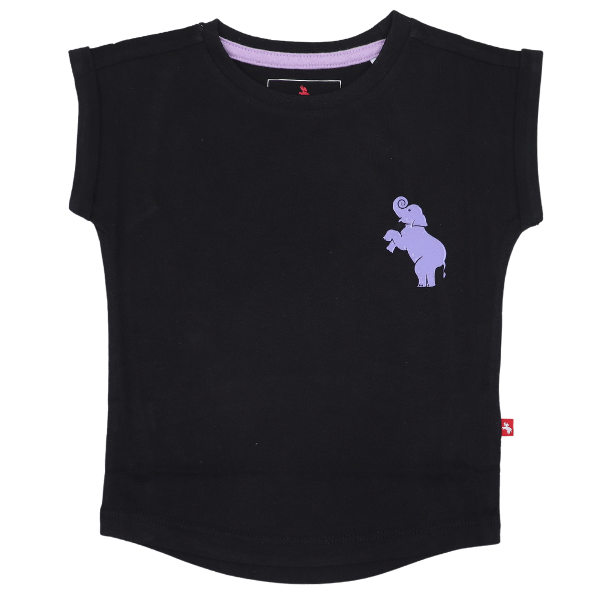 Toddler Girls Short Sleeve T-Shirt - Black