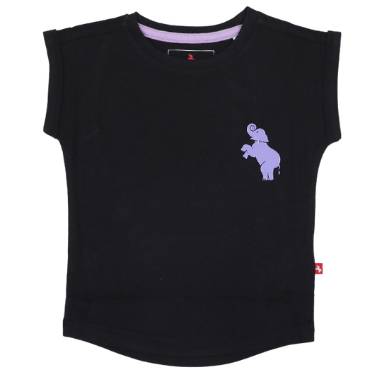 Toddler Girls Short Sleeve T-Shirt - Black