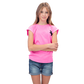 Girls Short Sleeve T-Shirt - Neon Pink