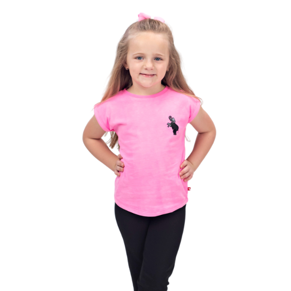 Toddler Girls Short Sleeve T-Shirt - Neon Pink