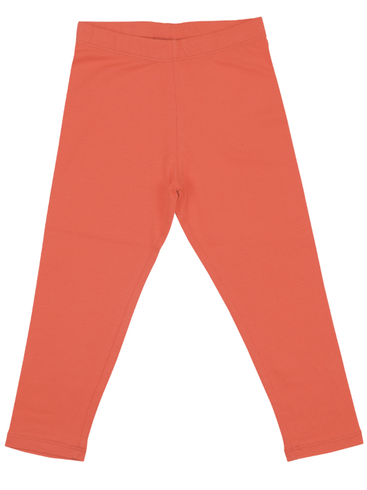 Girls Leggings Regular Fit - Red Orange