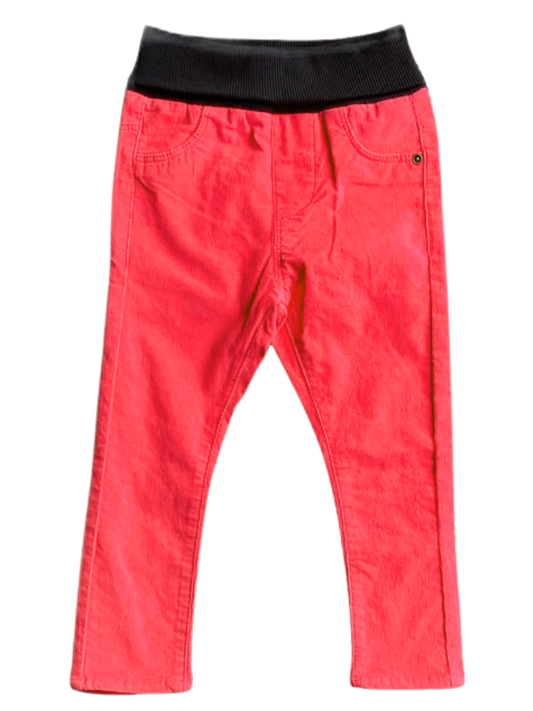 Baby Girl Pull-on Corduroy Pants - Neon Pink