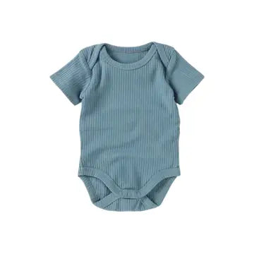 Baby Onesie Organic - Ribbed Blue