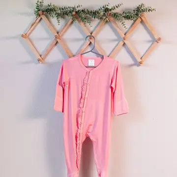 Baby Bamboo Snap Sleeper - Coral