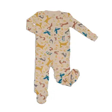 Baby Bamboo Zipper Sleeper - Woodland