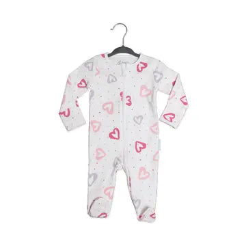 Baby Organic Cotton Sleeper - Hearts