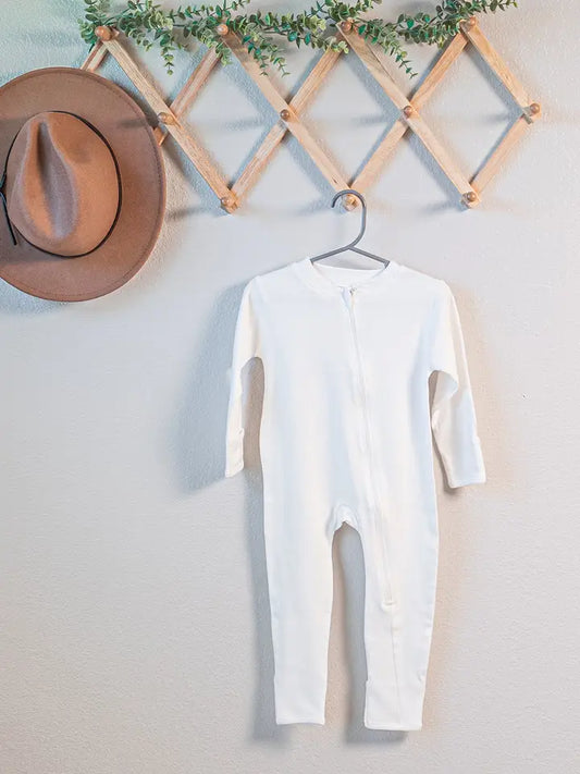 Baby Organic Cotton Romper - White