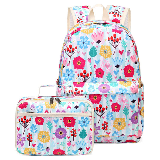 Girls Premium Backpack '23 (White Flowers)