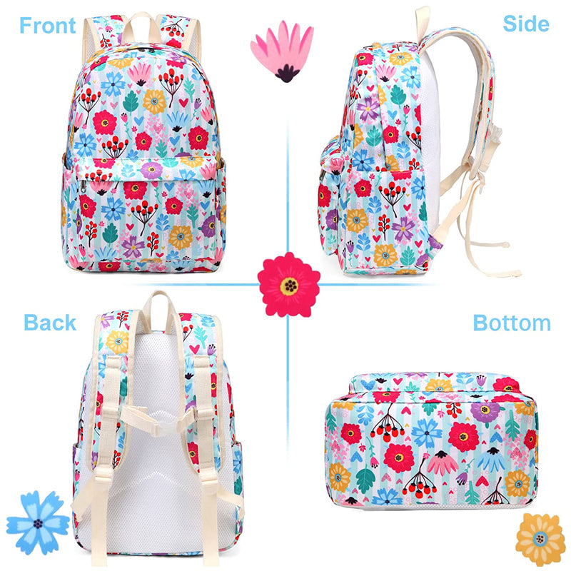 Girls Premium Backpack '23 (White Flowers)